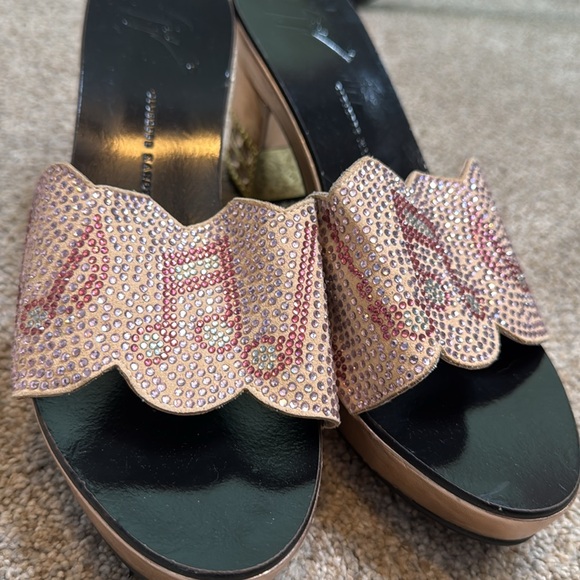 Giuseppe Zanotti | Rhinestone Musical Music Note Clog Heel Pumps Size EU 39 - Picture 2 of 12